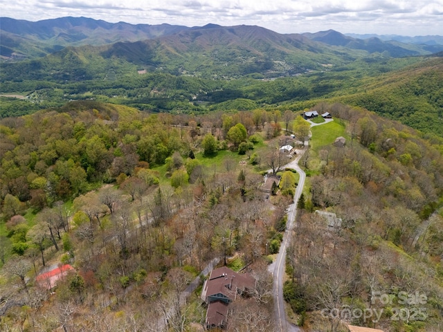 4344 Eagles Nest Rd, Waynesville, NC 28786 - aerial view of property's location featuring a forest and mountains