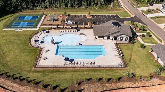 921 Two Brothers Ln, York, SC 29745 - drone / aerial view of a pool area
