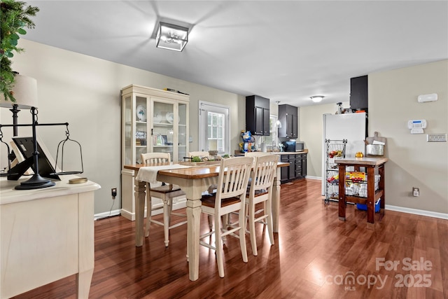 5750 Ellenwood Dr, Granite Falls, NC 28630 - dining area with dark wood finished floors and baseboards