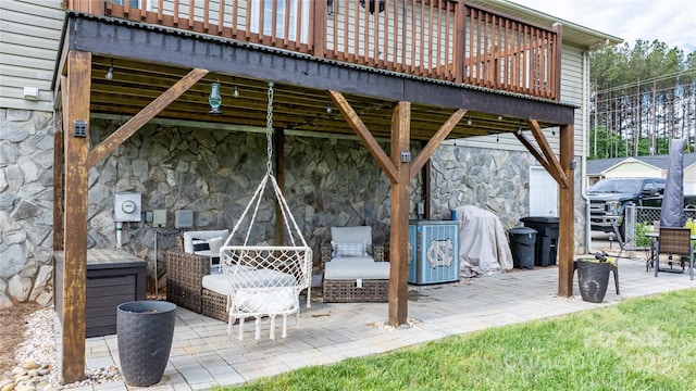 5750 Ellenwood Dr, Granite Falls, NC 28630 - view of patio featuring a deck