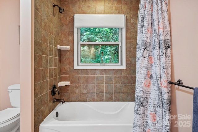 14518 Big Laurel Rd, Mars Hill, NC 28754 - full bathroom featuring toilet and shower / tub combo with curtain