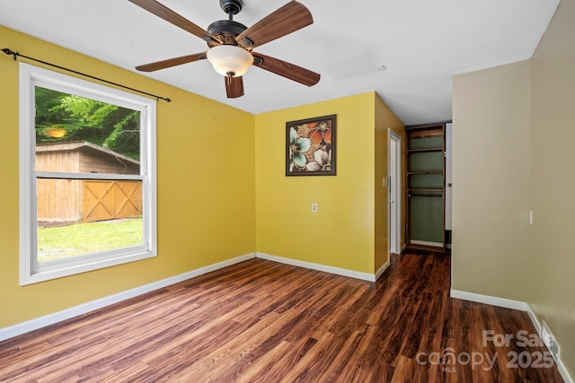 14518 Big Laurel Rd, Mars Hill, NC 28754 - unfurnished room featuring wood finished floors, baseboards, and ceiling fan