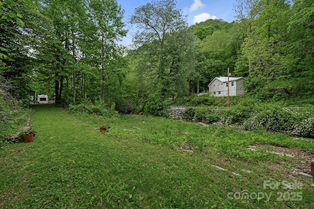 14518 Big Laurel Rd, Mars Hill, NC 28754 - view of yard with a wooded view