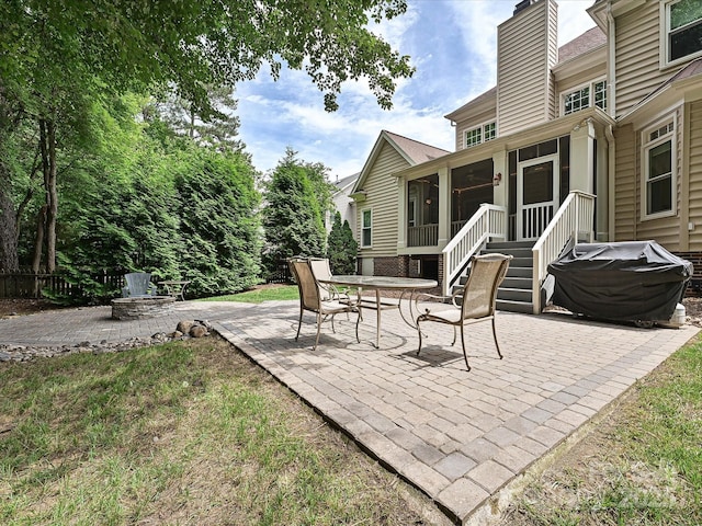 2406 Tarleton Twins Ter, Charlotte, NC 28270 - view of patio with a sunroom