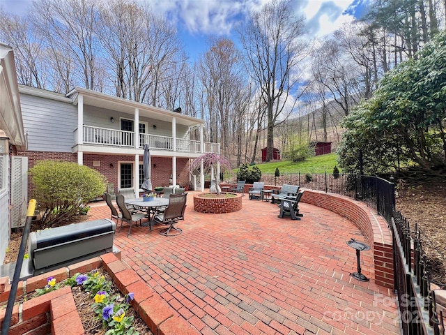 303 Wade E Vannoy Dr, West Jefferson, NC 28694 - view of patio / terrace featuring outdoor dining space and stairs