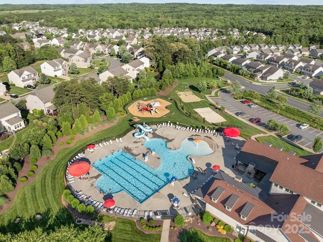 1725 Mill Creek Ln SW, Concord, NC 28025 - aerial view of residential area with a pool