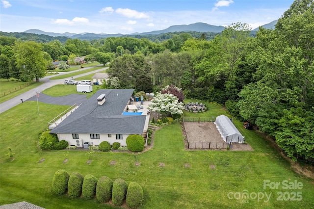 225 Valley View Ter, Waynesville, NC 28786 - aerial view of property and surrounding area with a mountainous background