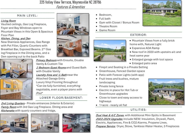 225 Valley View Ter, Waynesville, NC 28786 - view of marketing collateral with multiple images