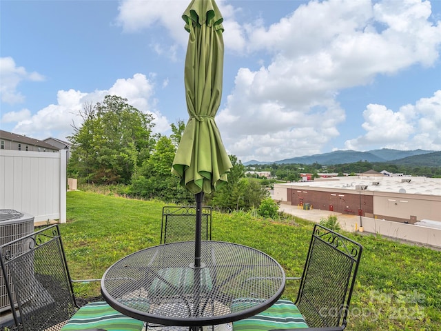32 Benedict Ln, Weaverville, NC 28787 - view of yard featuring a mountain view and cooling unit