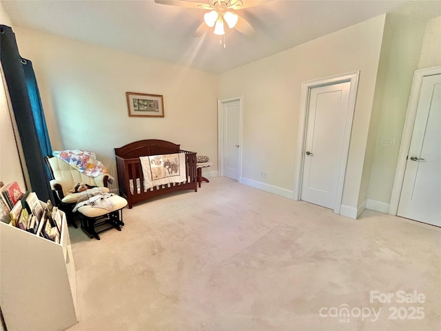 1025 N Sharon Amity Rd, Charlotte, NC 28211 - bedroom featuring carpet flooring, ceiling fan, and baseboards
