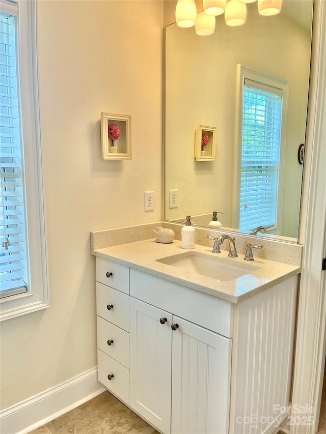 1025 N Sharon Amity Rd, Charlotte, NC 28211 - bathroom featuring vanity and tile patterned flooring