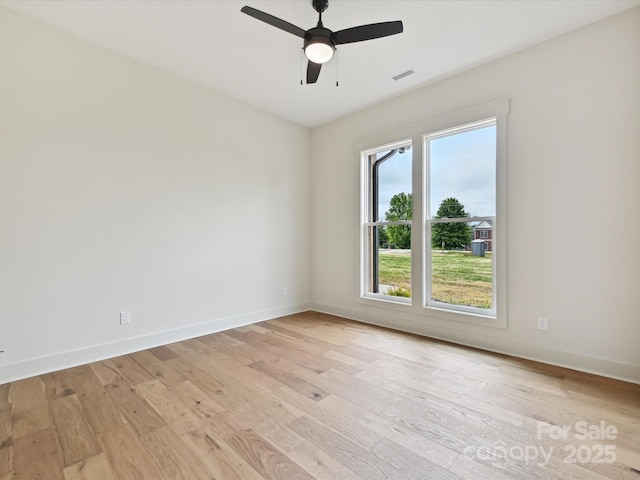 1172 Springlake Rd, York, SC 29745 - unfurnished room with light wood-style flooring, baseboards, and a ceiling fan