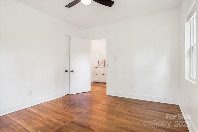 17 Springdale Ave, Asheville, NC 28803 - spare room with ceiling fan, baseboards, and wood finished floors