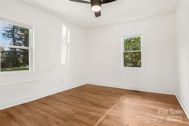 17 Springdale Ave, Asheville, NC 28803 - unfurnished room featuring wood finished floors, a ceiling fan, and baseboards
