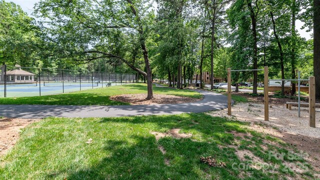 302 NW Dr, Davidson, NC 28036 - view of community featuring a tennis court
