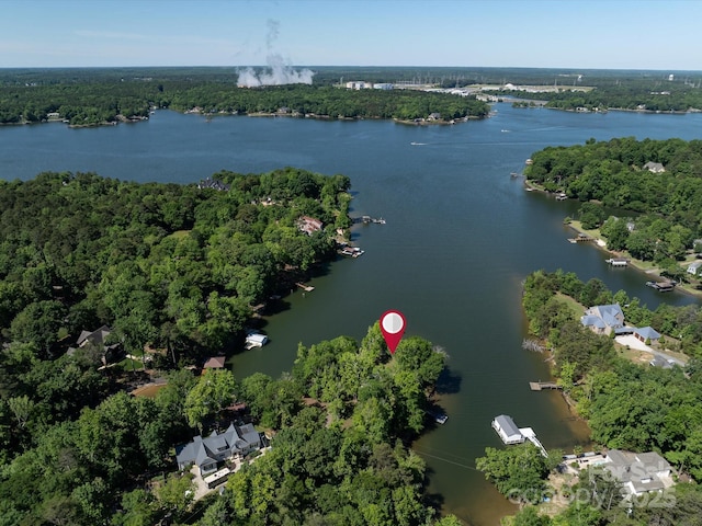 17835 Terryglass Ln, Charlotte, NC 28278 - aerial overview of property's location with a nearby body of water and a forest
