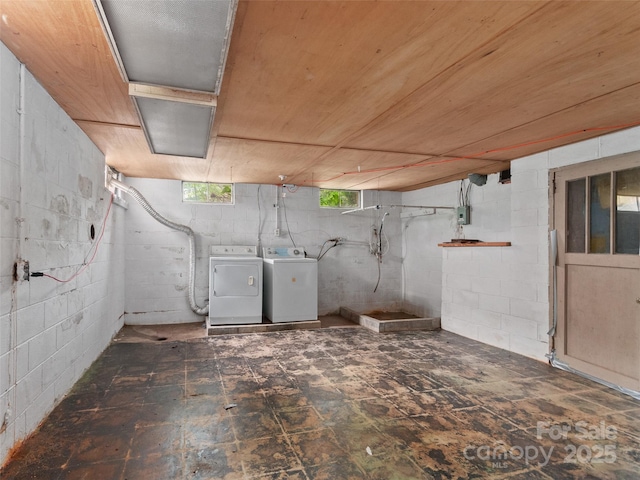 49 Caring Place Loop, Clyde, NC 28721 - below grade area with washer and dryer