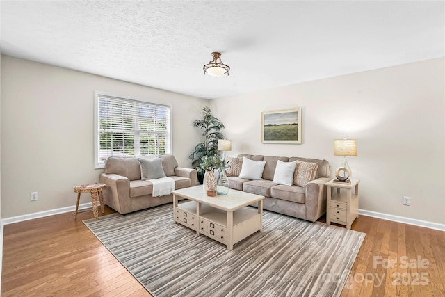 205 Davis Dr, Morganton, NC 28655 - living room featuring baseboards and wood finished floors