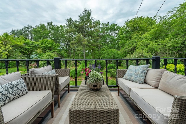 528 Padgettown Rd, Black Mountain, NC 28711 - wooden deck featuring an outdoor hangout area