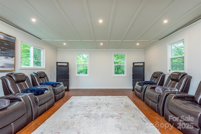 528 Padgettown Rd, Black Mountain, NC 28711 - living area featuring hardwood / wood-style flooring, recessed lighting, and baseboards