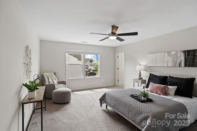 3092 Riker St, Clover, SC 29710 - bedroom featuring carpet floors, baseboards, and ceiling fan