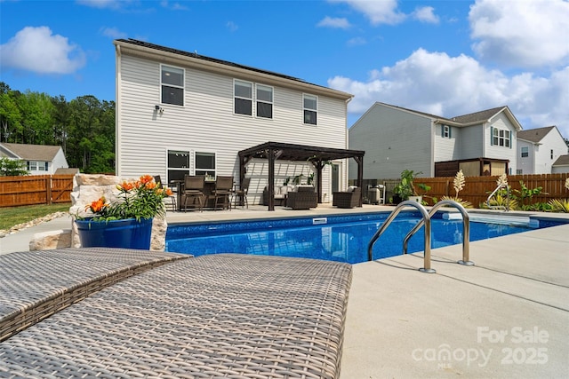 3092 Riker St, Clover, SC 29710 - view of pool featuring a gazebo, a patio area, a fenced backyard, an outdoor hangout area, and outdoor dining area
