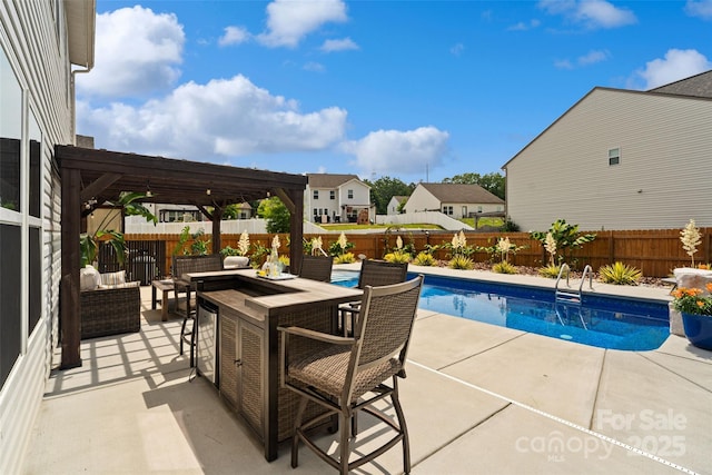 3092 Riker St, Clover, SC 29710 - view of swimming pool featuring a patio area and a fenced backyard