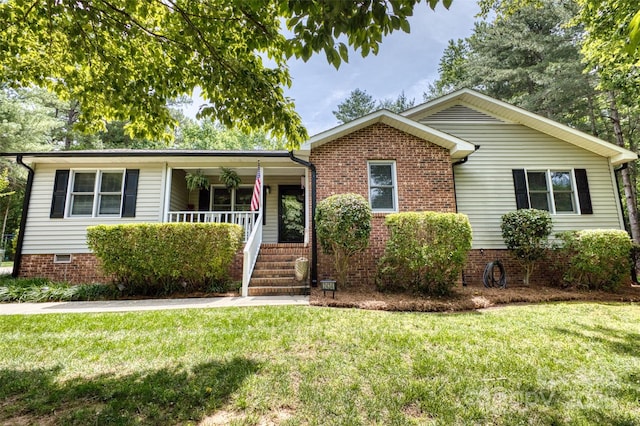 2434 Olewoods Ct, Rock Hill, SC 29732 - single story home featuring a porch, a front yard, and brick siding