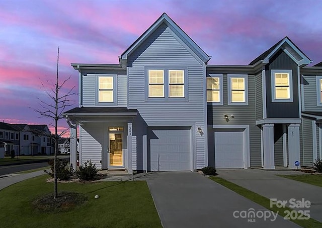 240 Briana Marie Way, Indian Trail, NC 28079 - view of property with driveway, an attached garage, and a yard