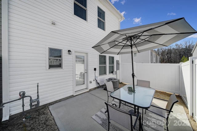 240 Briana Marie Way, Indian Trail, NC 28079 - fenced backyard with a patio area and outdoor dining area