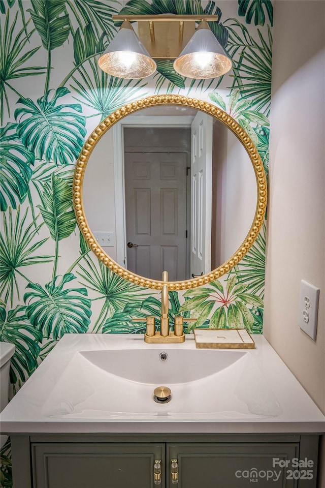 206 Independence Trl, Morganton, NC 28655 - half bathroom with vanity and toilet