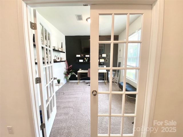7024 Wheyfield Dr, Charlotte, NC 28215 - carpeted office space featuring french doors