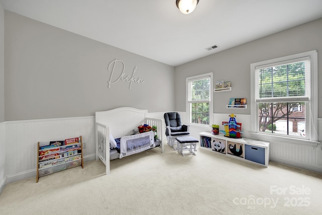 16714 Hammock Creek Pl, Charlotte, NC 28278 - bedroom featuring a wainscoted wall and carpet