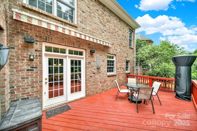 16714 Hammock Creek Pl, Charlotte, NC 28278 - wooden deck featuring outdoor dining space