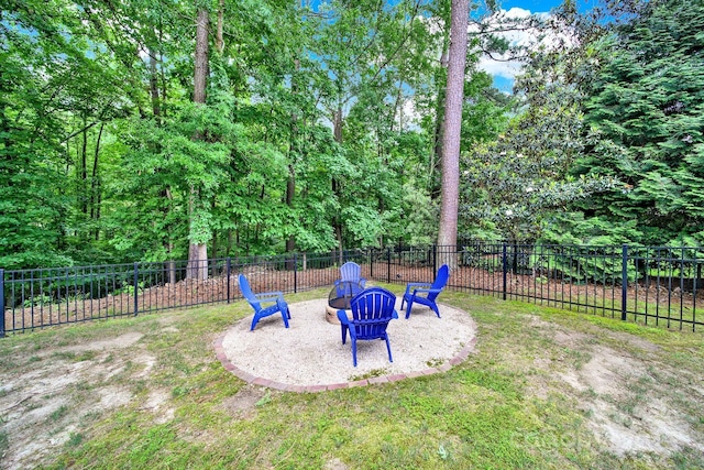 16714 Hammock Creek Pl, Charlotte, NC 28278 - view of yard featuring an outdoor fire pit