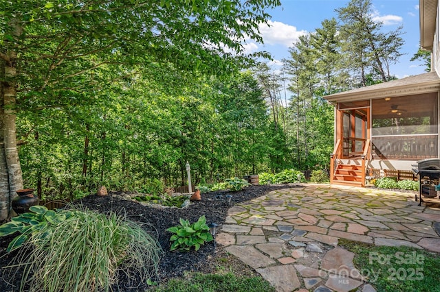 51 Cherry Ridge Ln, Weaverville, NC 28787 - view of patio / terrace featuring a sunroom
