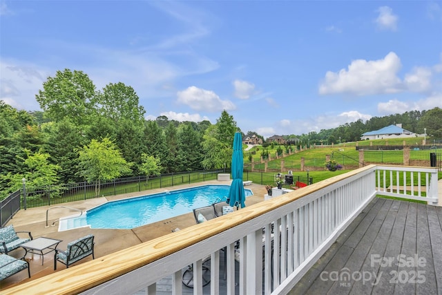 604 Gwendolyn Ct, Granite Falls, NC 28630 - view of swimming pool with a deck