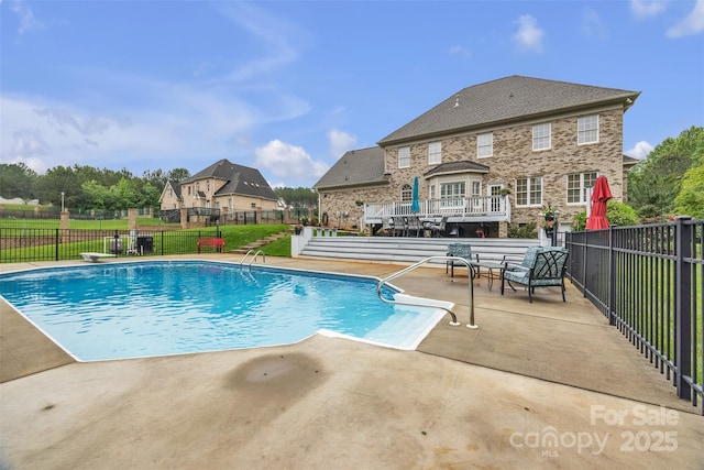 604 Gwendolyn Ct, Granite Falls, NC 28630 - view of pool with a patio, a diving board, and a deck