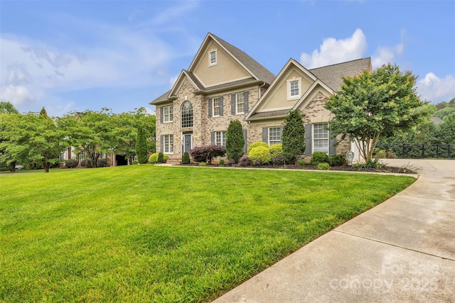 604 Gwendolyn Ct, Granite Falls, NC 28630 - colonial home with stucco siding and brick siding