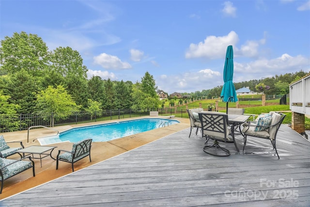 604 Gwendolyn Ct, Granite Falls, NC 28630 - view of pool featuring a wooden deck and outdoor dining area