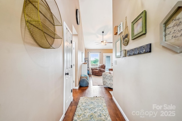 2843 Startown Rd, Lincolnton, NC 28092 - hall with dark wood finished floors and baseboards