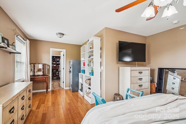 2843 Startown Rd, Lincolnton, NC 28092 - bedroom featuring light wood-style floors and a ceiling fan