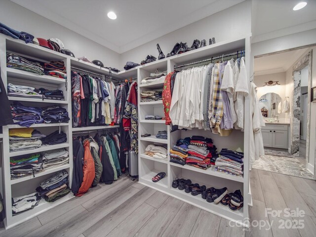 574 Crescent Rd, Rockwell, NC 28138 - walk in closet with wood finished floors