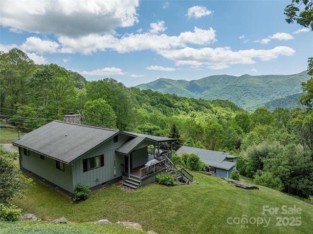 90 Eagles Nest Ln, Maggie Valley, NC 28751 - view of mountain backdrop with a heavily wooded area