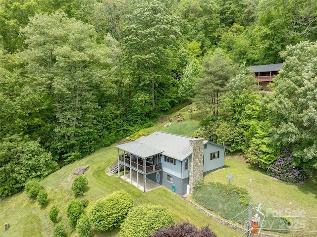 90 Eagles Nest Ln, Maggie Valley, NC 28751 - view from above of property featuring a heavily wooded area
