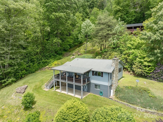 90 Eagles Nest Ln, Maggie Valley, NC 28751 - view of subject property with a heavily wooded area