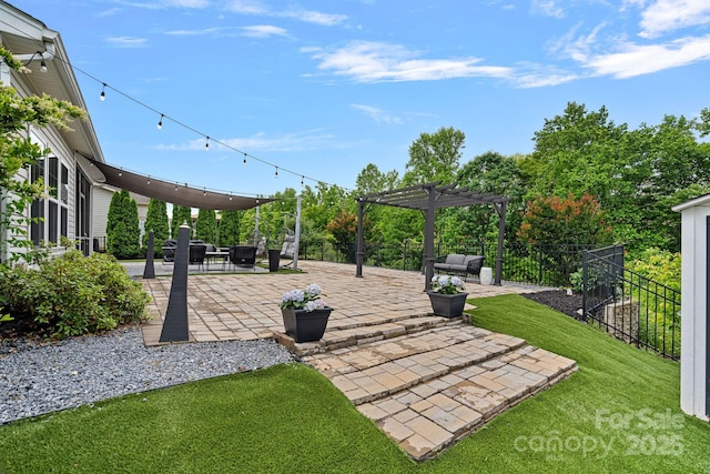 7331 Millstone Cir SW, Concord, NC 28025 - view of yard with a pergola and a patio area