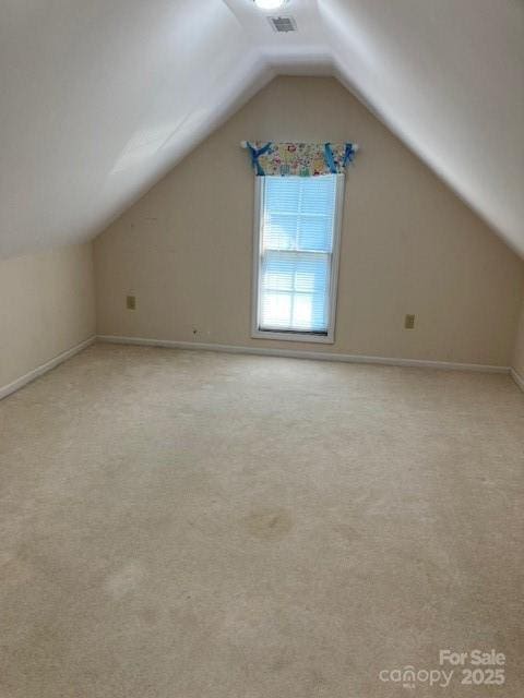 2222 Raven Dr, Rock Hill, SC 29732 - bonus room featuring lofted ceiling, light carpet, and baseboards