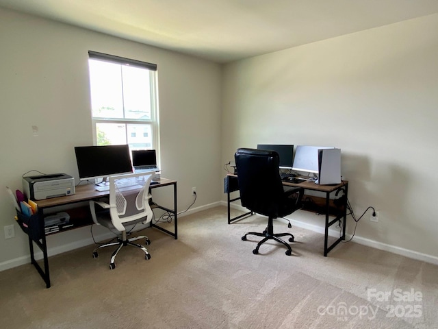 3113 Bouquet St, Charlotte, NC 28215 - office area featuring light colored carpet and baseboards