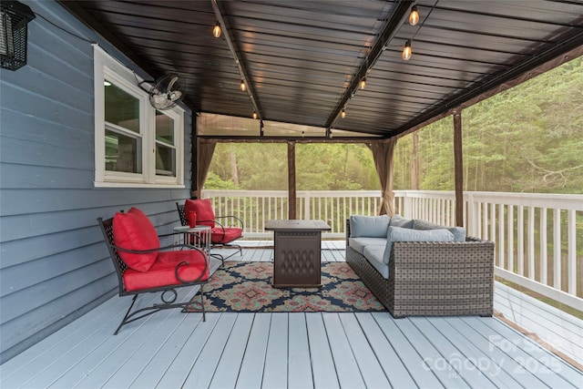 509 N Oak St, Lincolnton, NC 28092 - wooden terrace with an outdoor hangout area